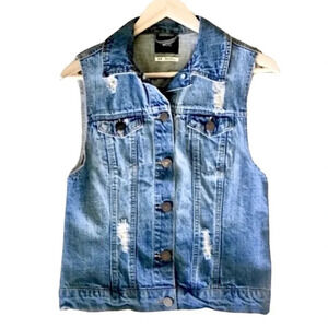Urban Outfitters BDG Distressed Denim Vest